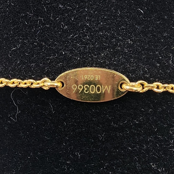 EUC Louis Vuitton Crystal Essential Glory LV Necklace Gold - Picture 5 of 5